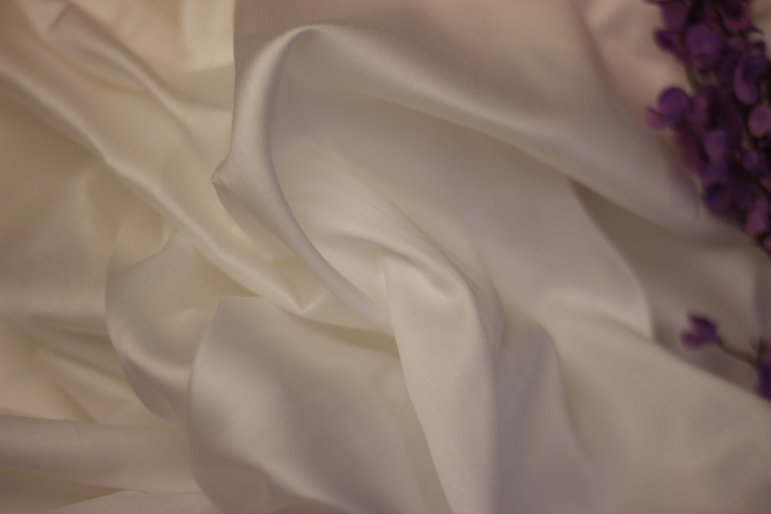 White Ultra Satan Cotton Fabric