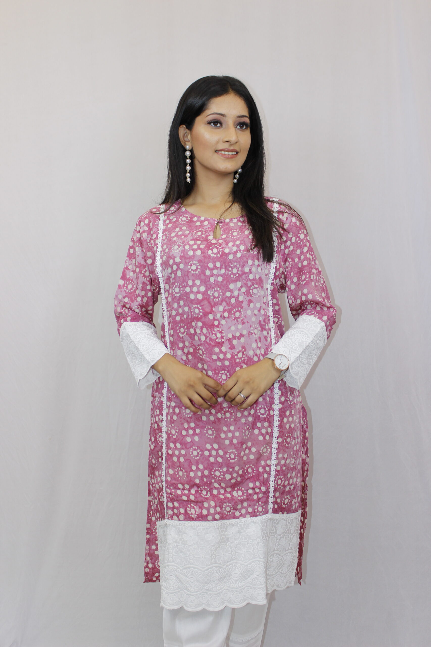 Pink Kurti With Pant