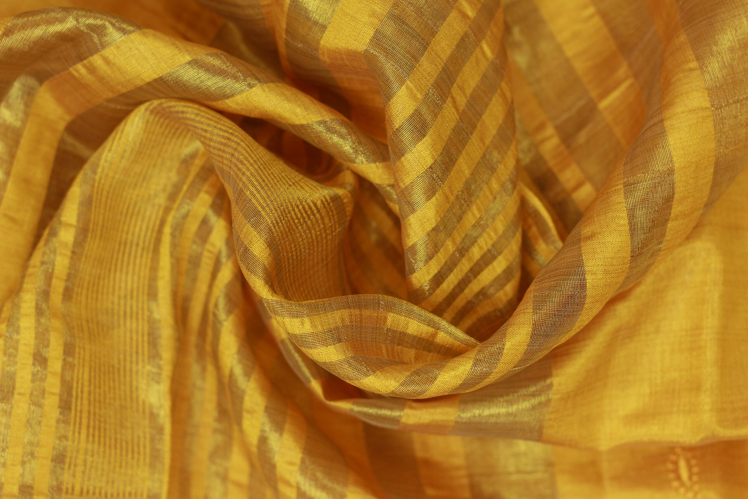 Elegant Yellow Saree Machine Work - Image 4