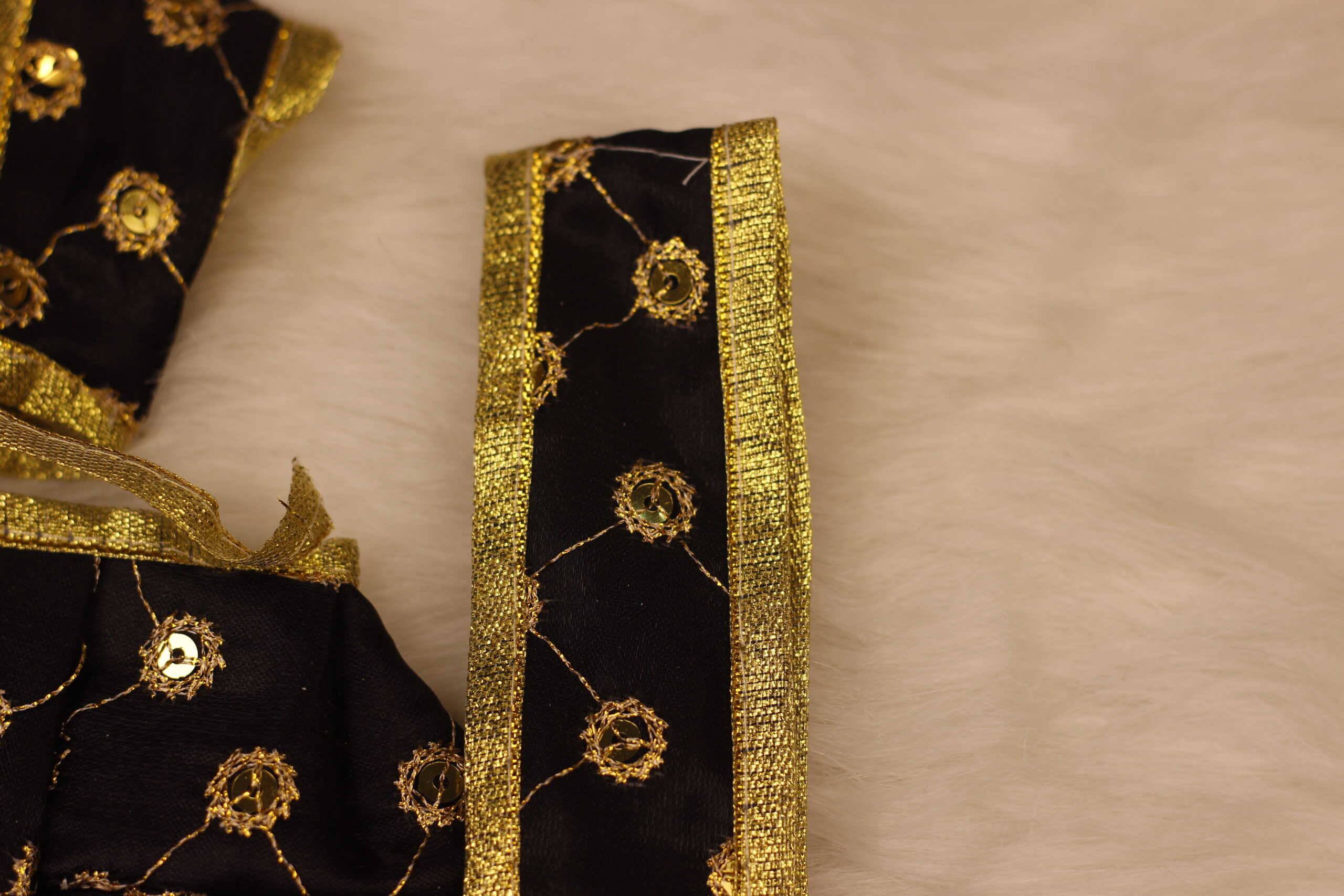 Elegant Black and Gold Krishna Dress - Image 4